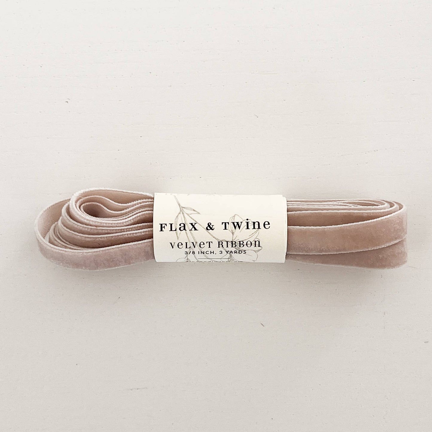 Flax & Twine 3/8" Velvet Ribbon (9ft / 2.74m)