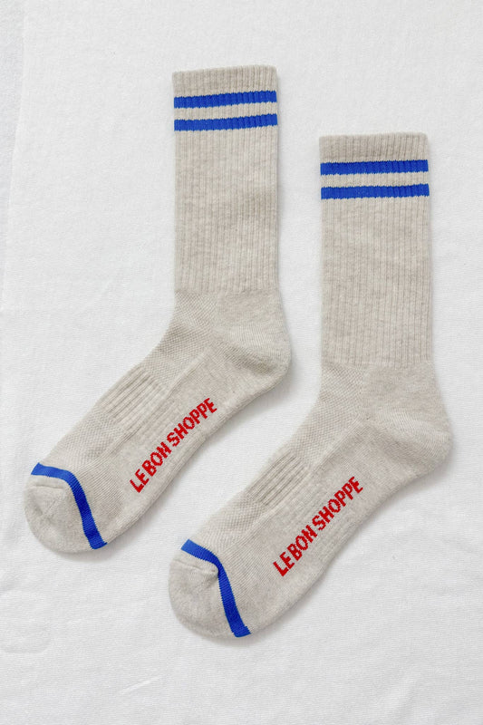 Extended Boyfriend Socks (in Ice, Milk or Navy)