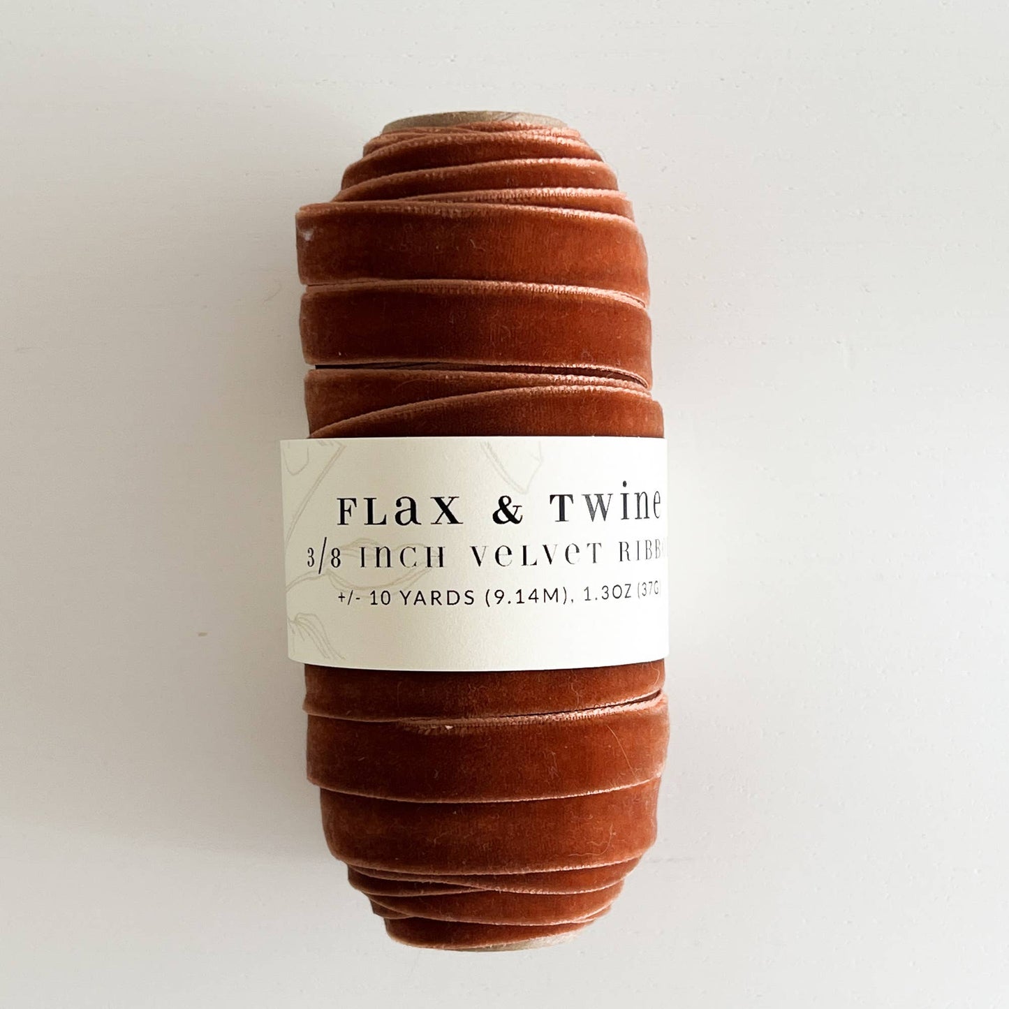 Flax & Twine 3/8" Velvet Ribbon (9ft / 2.74m)