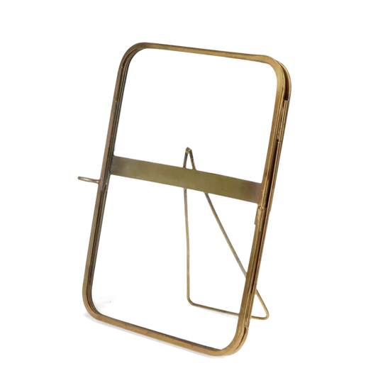 Rounded Rounded Standing Brass Frame 13x18cm