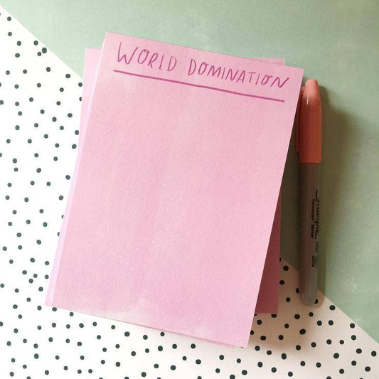 Desk Jotter | World Domination