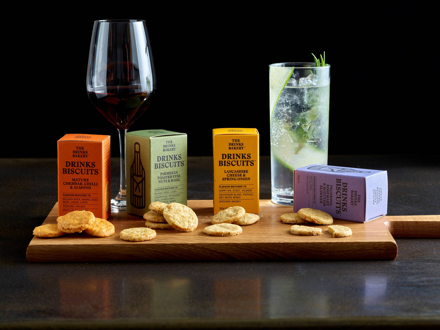 Drinks Biscuits | Mature Cheddar, Chilli & Almond 110g