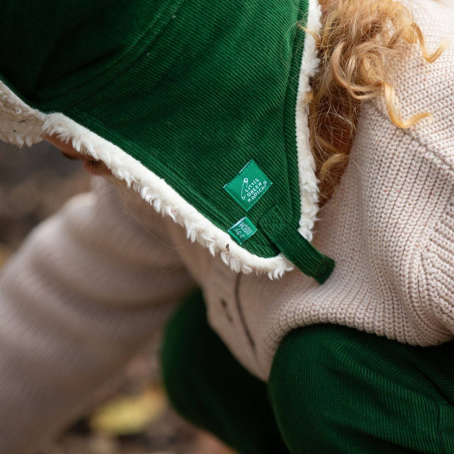 Vintage Green Sherpa Fleece Cosy Hat