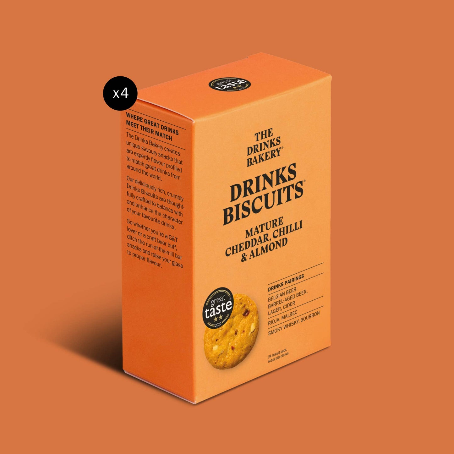 Drinks Biscuits | Mature Cheddar, Chilli & Almond 110g