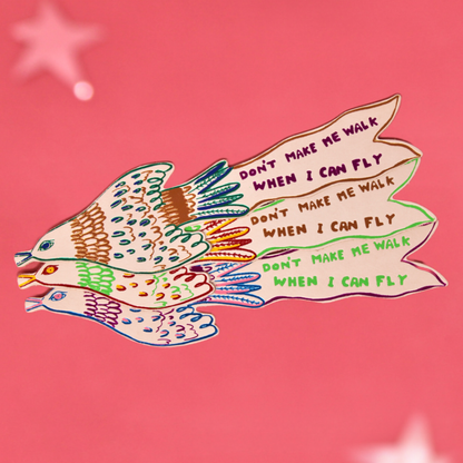 Free as a Bird Bookmark: Blue & Green