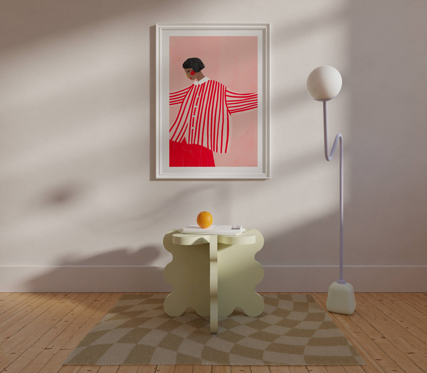 The Woman With The Red Skirt | A3 Art Print