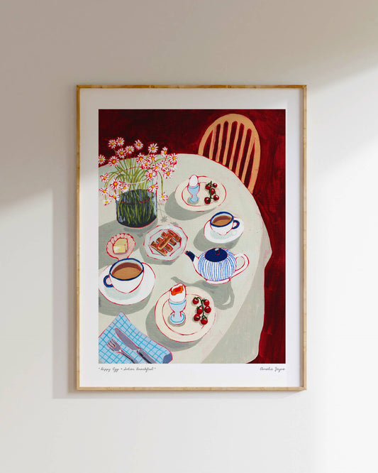 Dippy Egg & Soldier Breakfast Print by Amelia Jayne Art