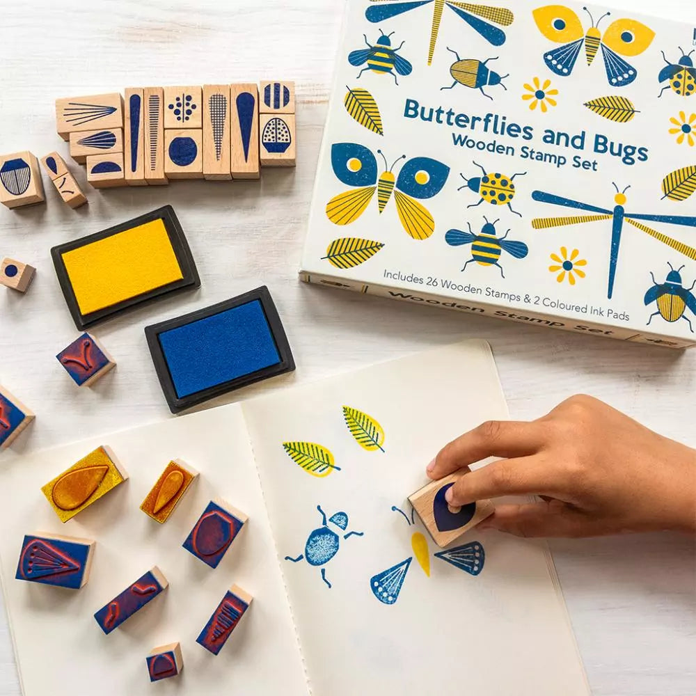 Wooden stamp set | Butterflies and Bugs