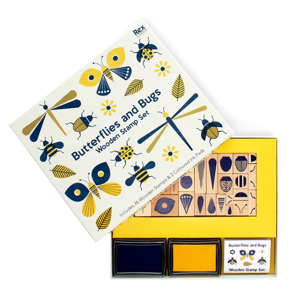 Wooden stamp set | Butterflies and Bugs