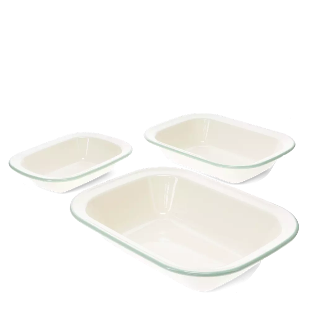 Enamel Pie Dishes (set of 3) | Pistachio