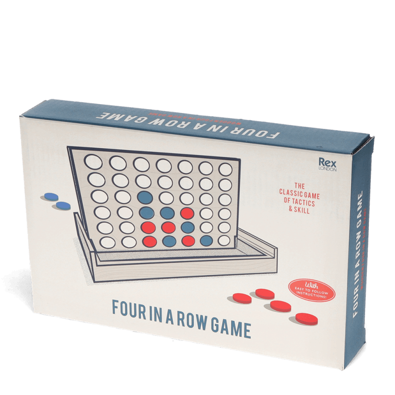 Wooden Four in a Row Game Set