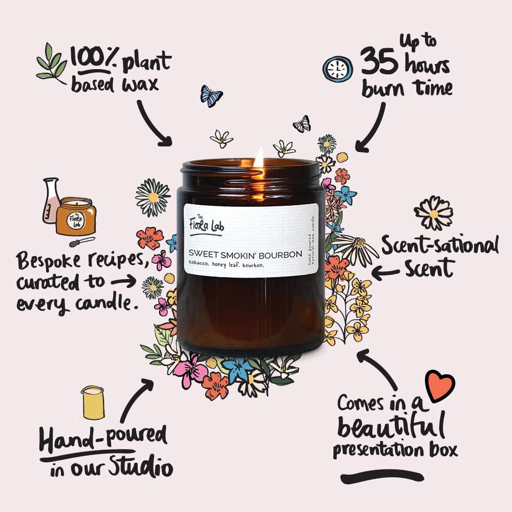 Sweet Smokin' Bourbon Candle | Tobacco, Honey Leaf, Bourbon