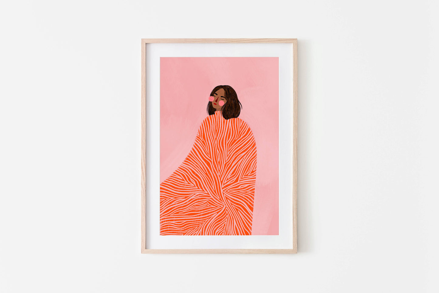 The Woman With The Swirls | A3 Art Print