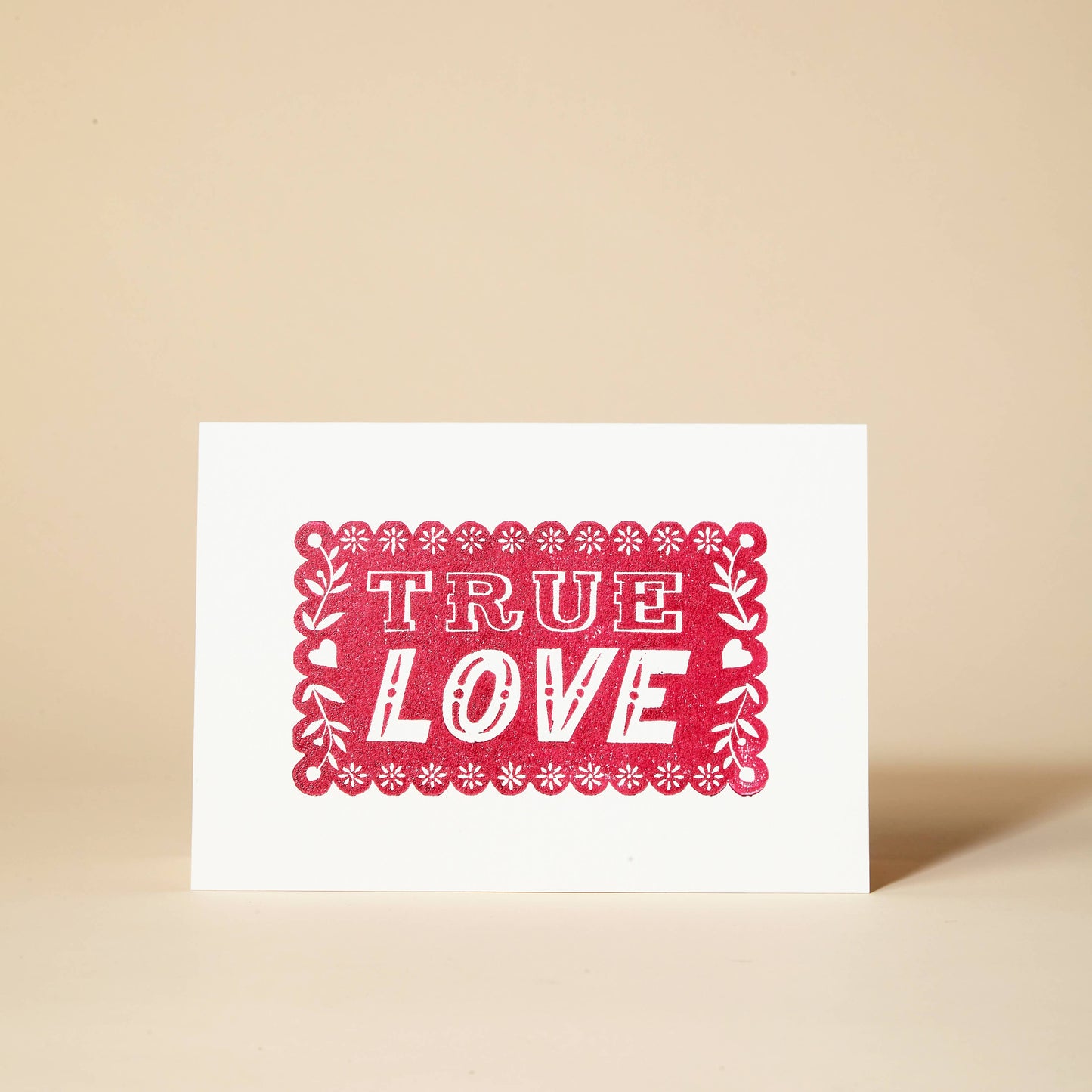 True Love greeting card - Linocut