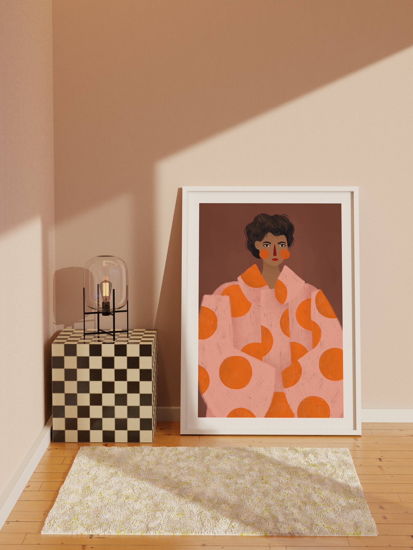 The Woman With The Orange Dots | A3 Art Print