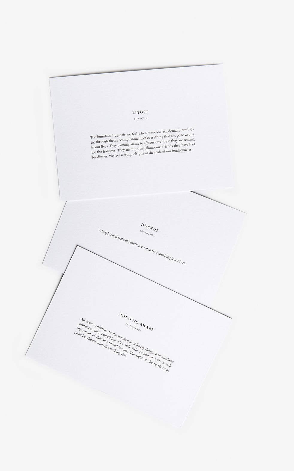 Untranslatable Words Card Set, Word Enthusiast Gift