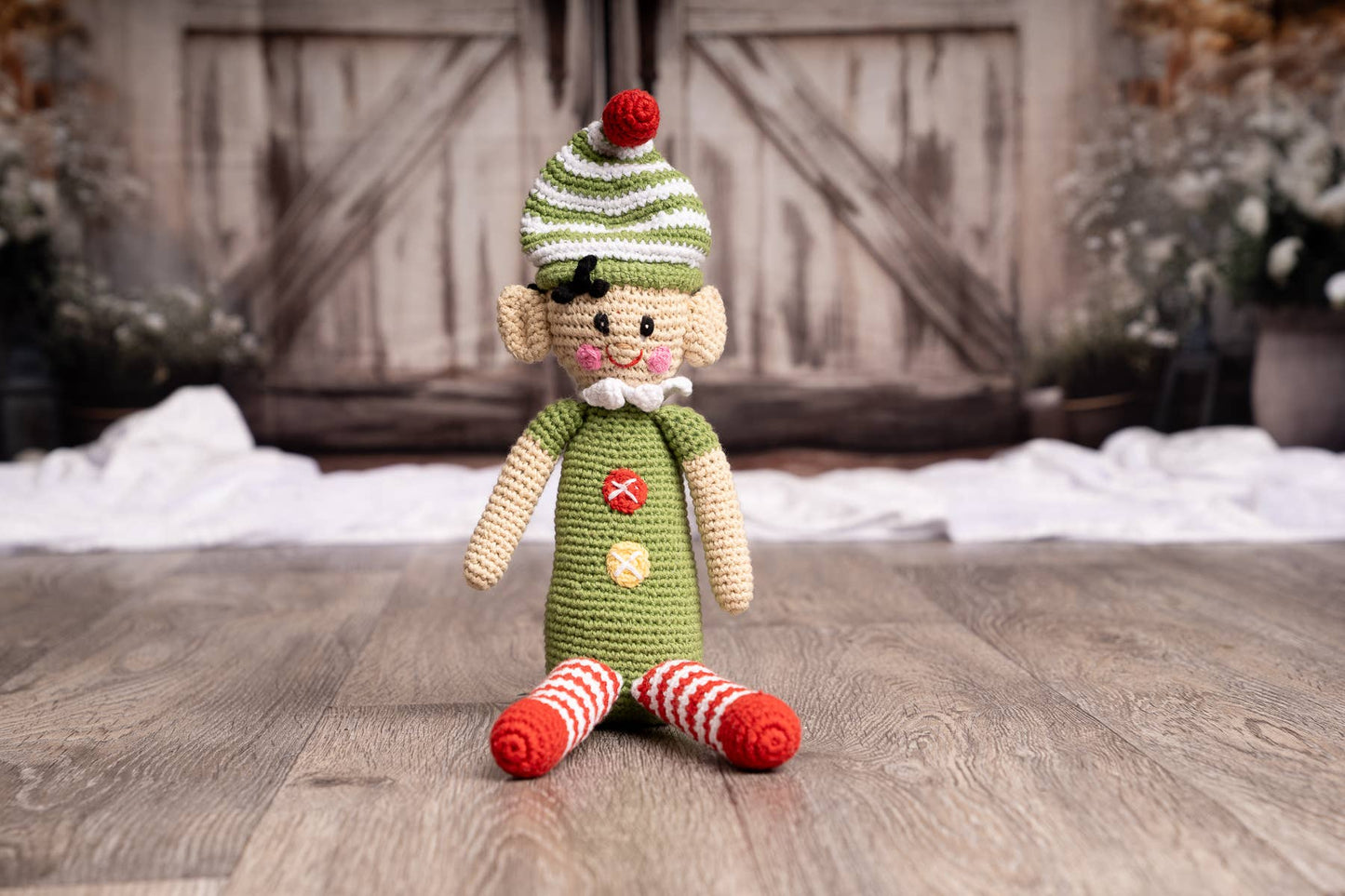 Christmas Baby Toy Festive rattle – elf (medium)