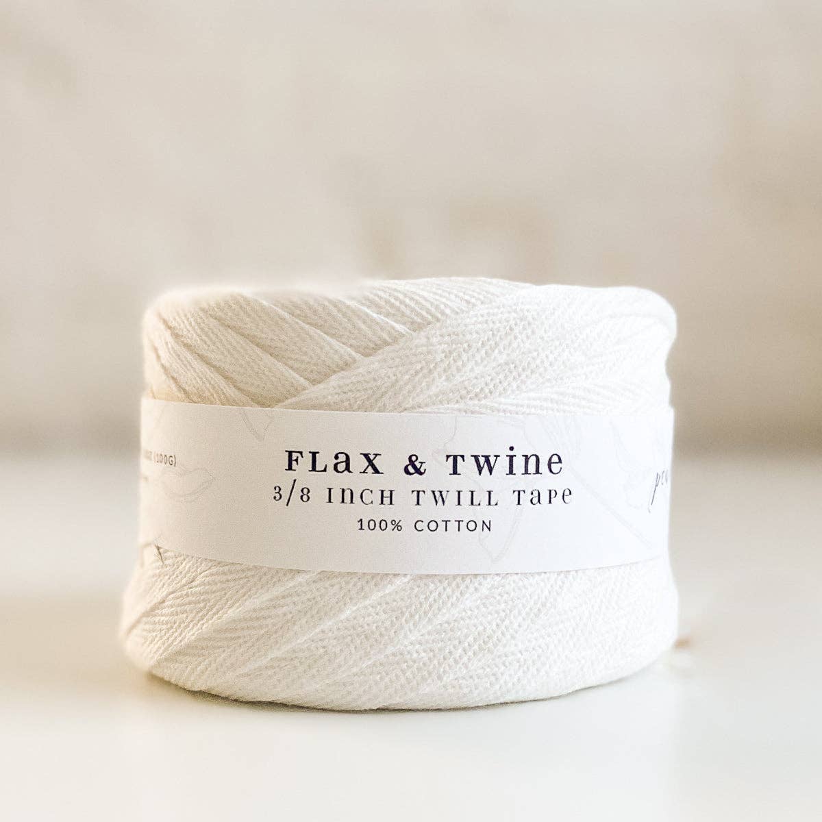 Flax & Twine Cotton Twill Tape (3/8") (150ft / 45m)