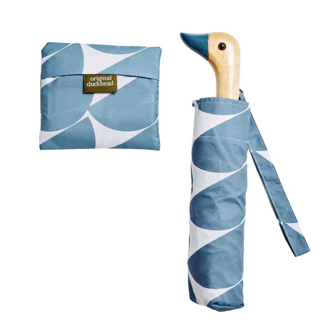 Denim Moon Compact Eco-Friendly Wind Resistant Duck Umbrella