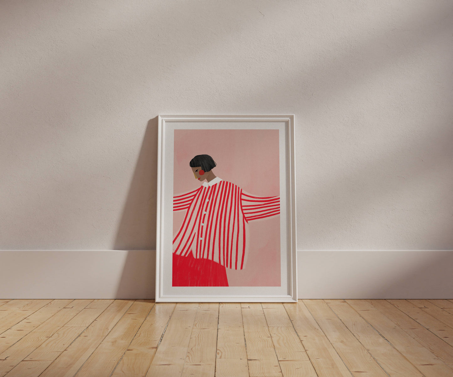 The Woman With The Red Skirt | A3 Art Print