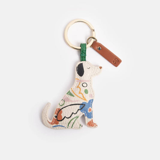 Abstract Botanical Labrador Keyring