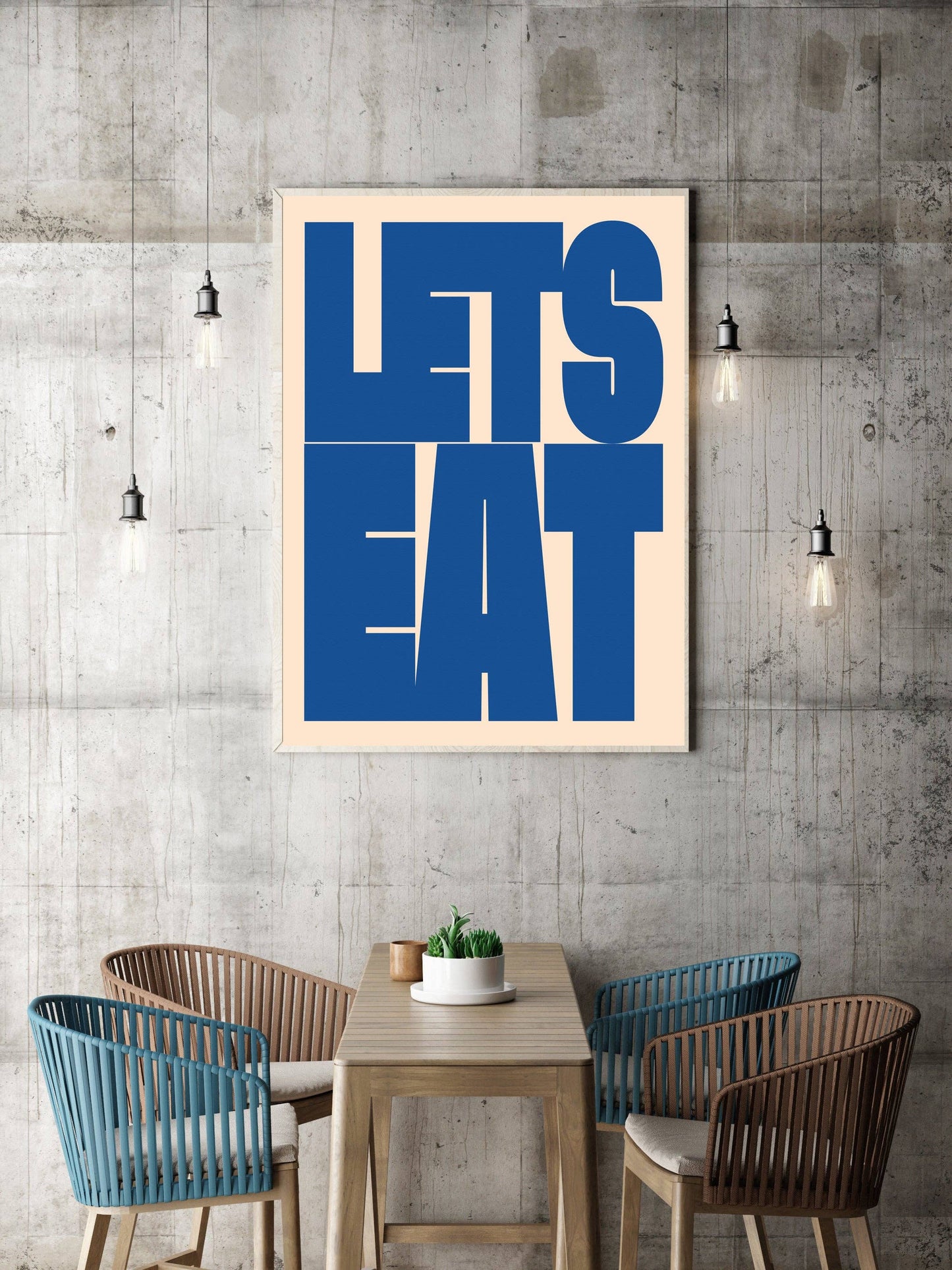 Lets Eat Kitchen A2 Art Print