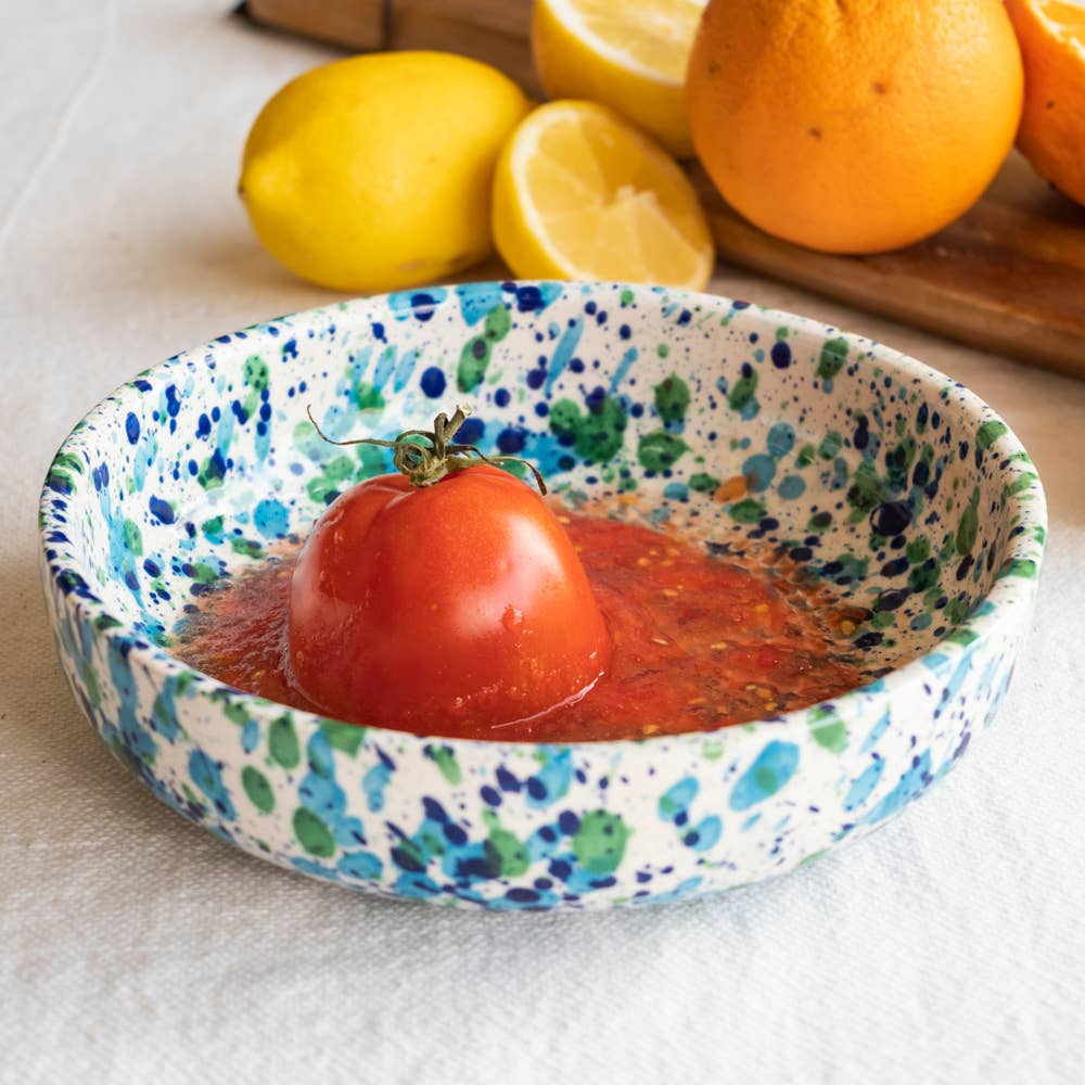 Ceramic Grater Plate & Spoon | Coral Design Large