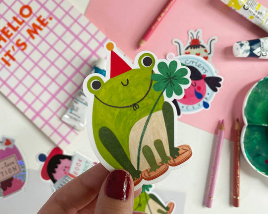 Lucky Frog Sticker