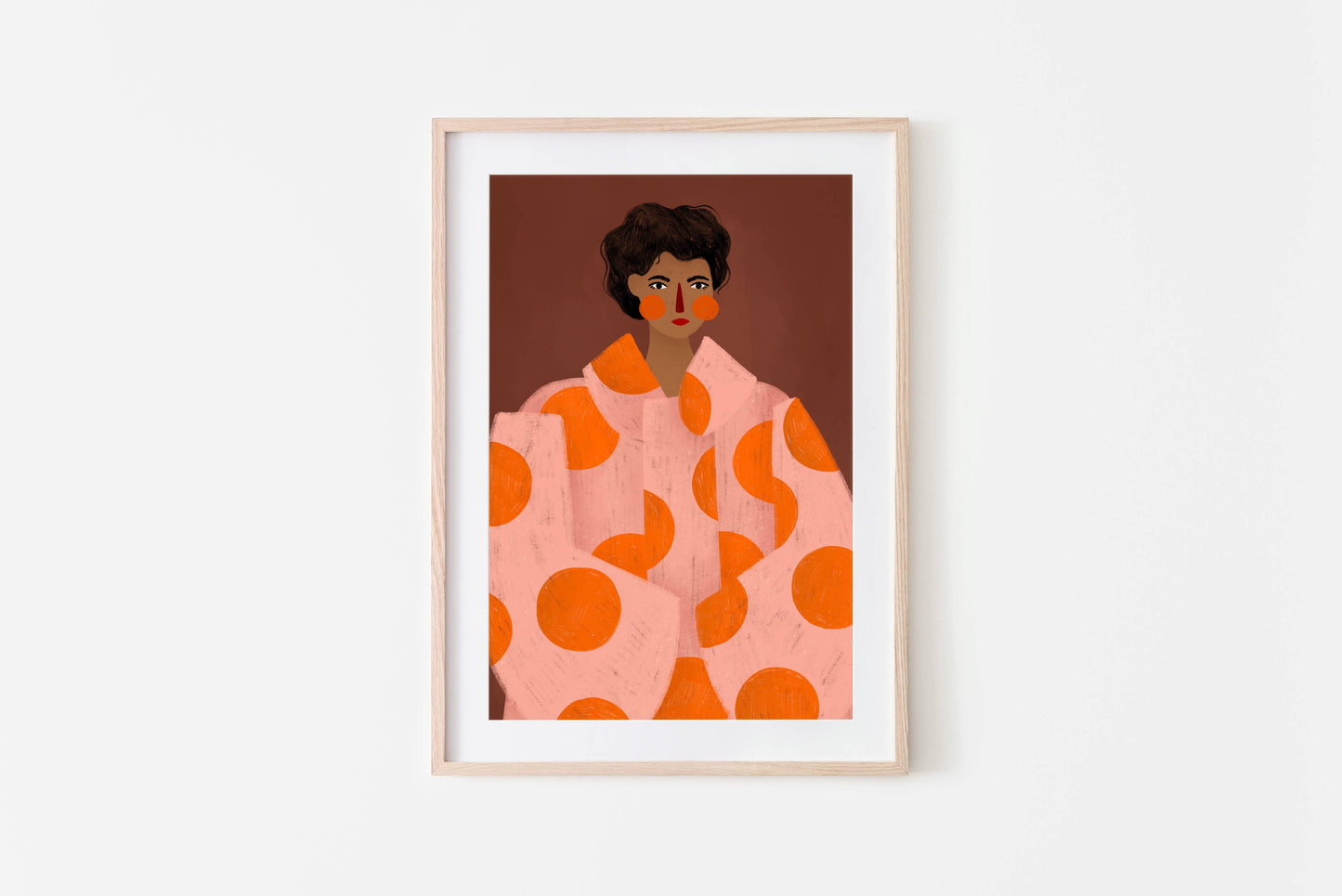 The Woman With The Orange Dots | A3 Art Print