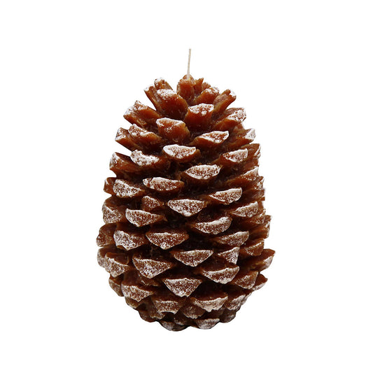 Pinecone Candle Brown