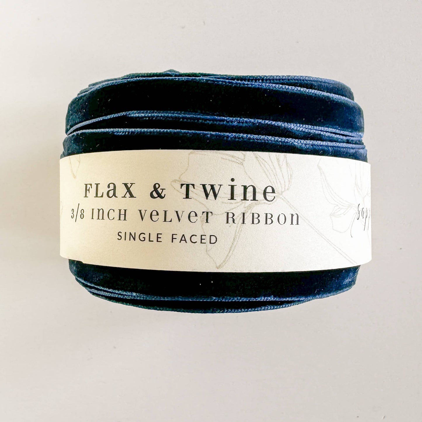 Flax & Twine 3/8" Velvet Ribbon (9ft / 2.74m)