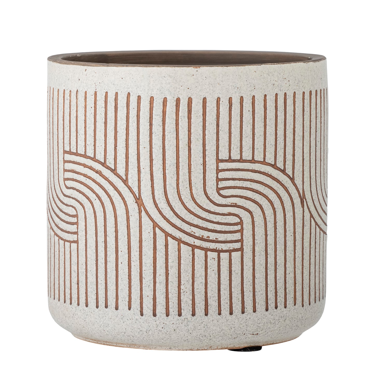 Cenzia Deco Plant Pot | White Terracotta