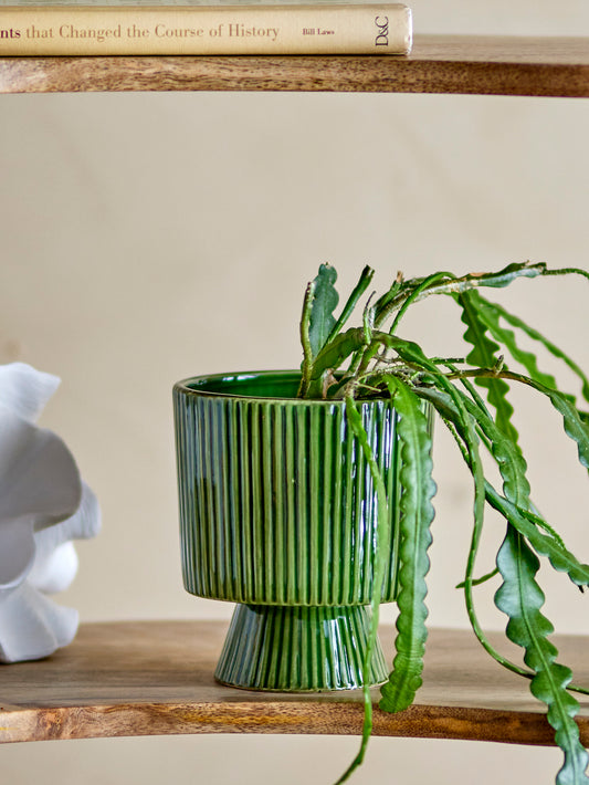 Ayleen Plant Pot | Green Stoneware