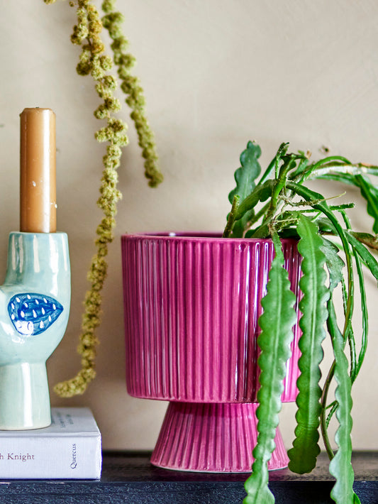 Ayleen Plant Pot | Pink Stoneware