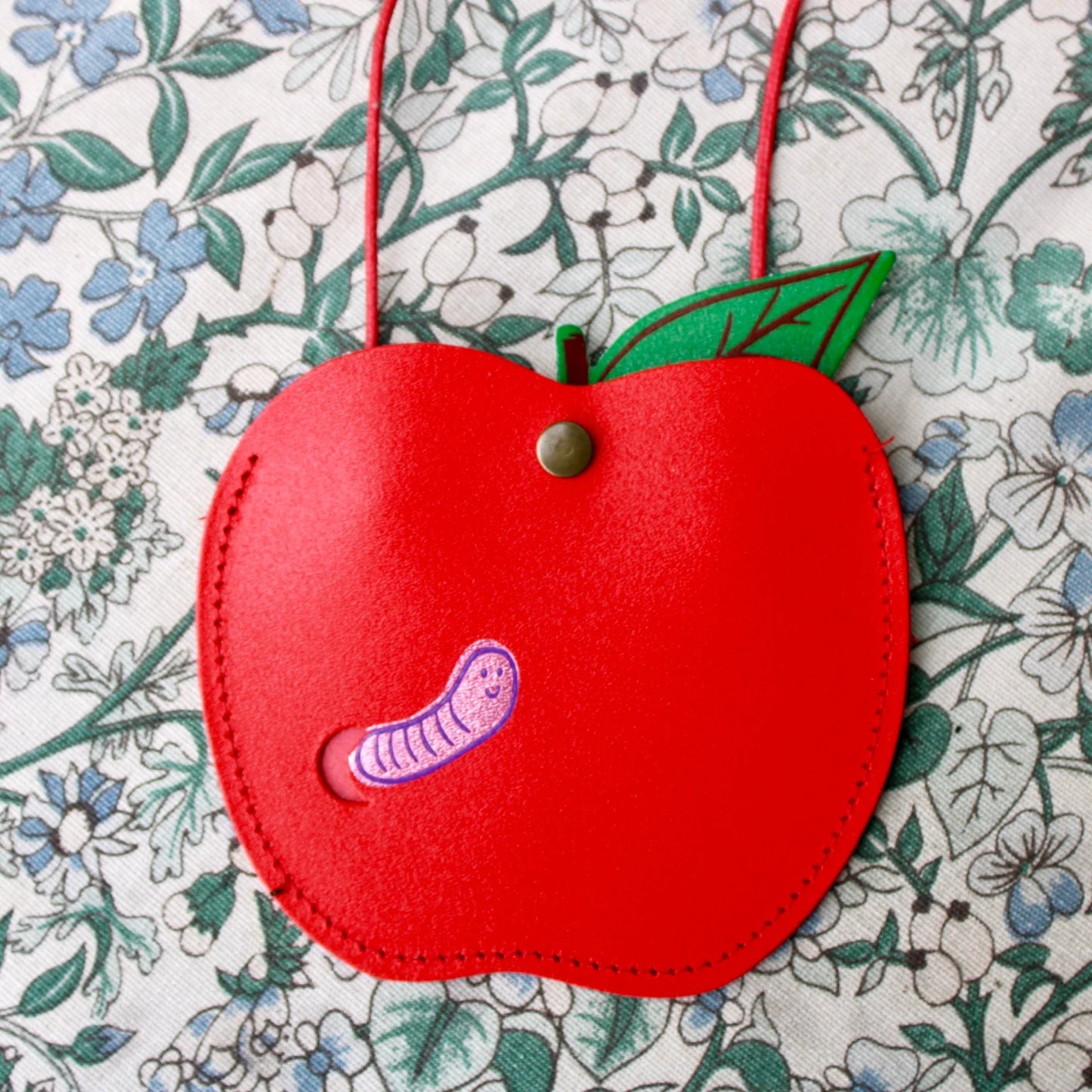 Red Apple Pocket Money Purse