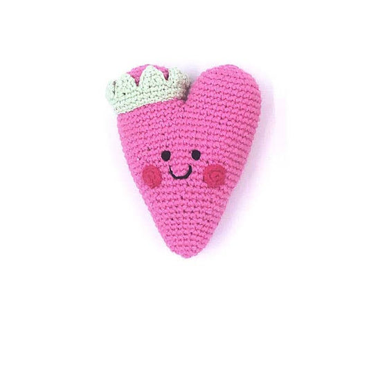 Baby Toy Friendly Heart Rattle | Pink