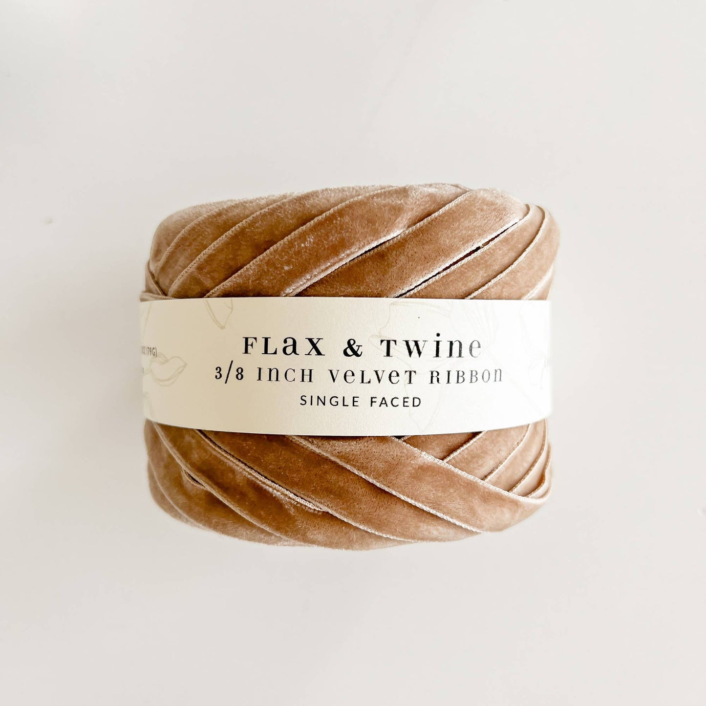 Flax & Twine 3/8" Velvet Ribbon (9ft / 2.74m)