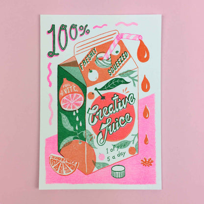 Creative Juice Risograph Print