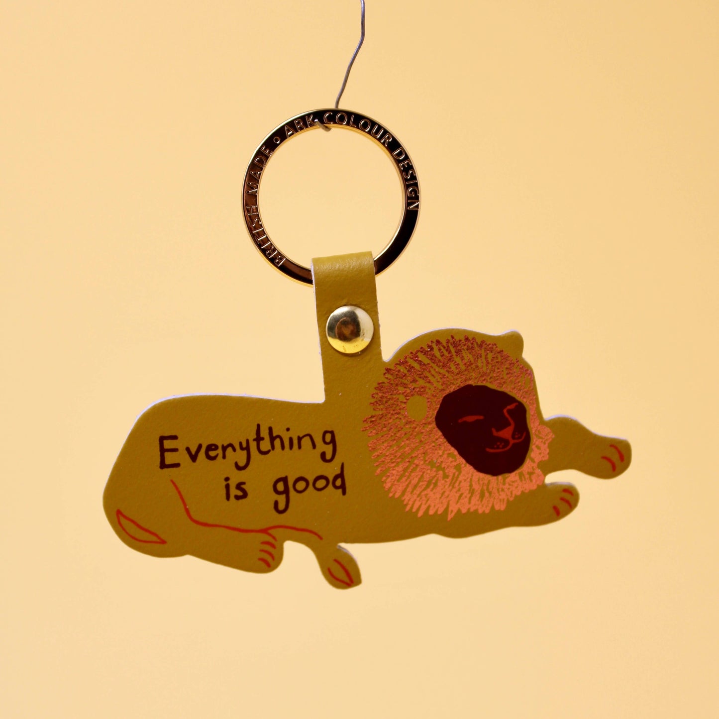 Everything is Good Lion Key Fob