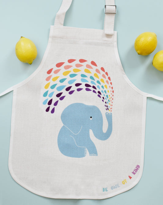 Rainbow Elephant Children's Apron