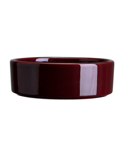 Burgundy Saucer Glazed Finish for Hoff Pot Ø18cm