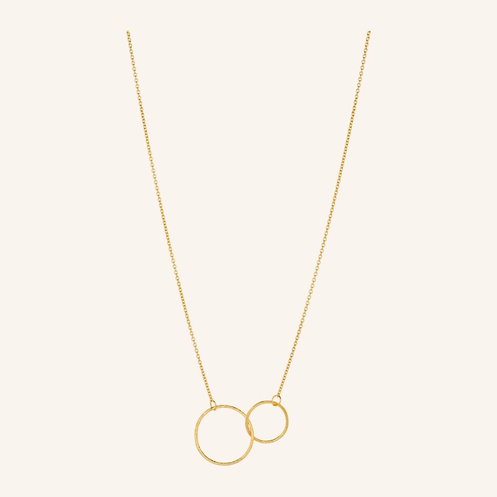 Double Plain Necklace | Gold Plated Recycled Silver