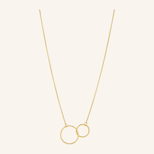 Double Plain Necklace | Gold Plated Recycled Silver