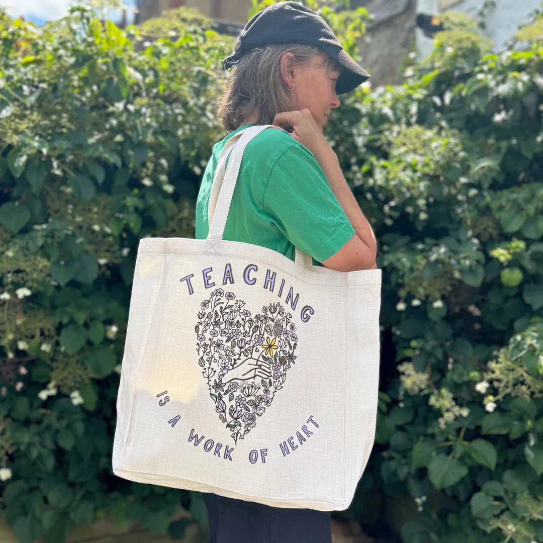 Teaching Is A Work Of Heart Tote Bag