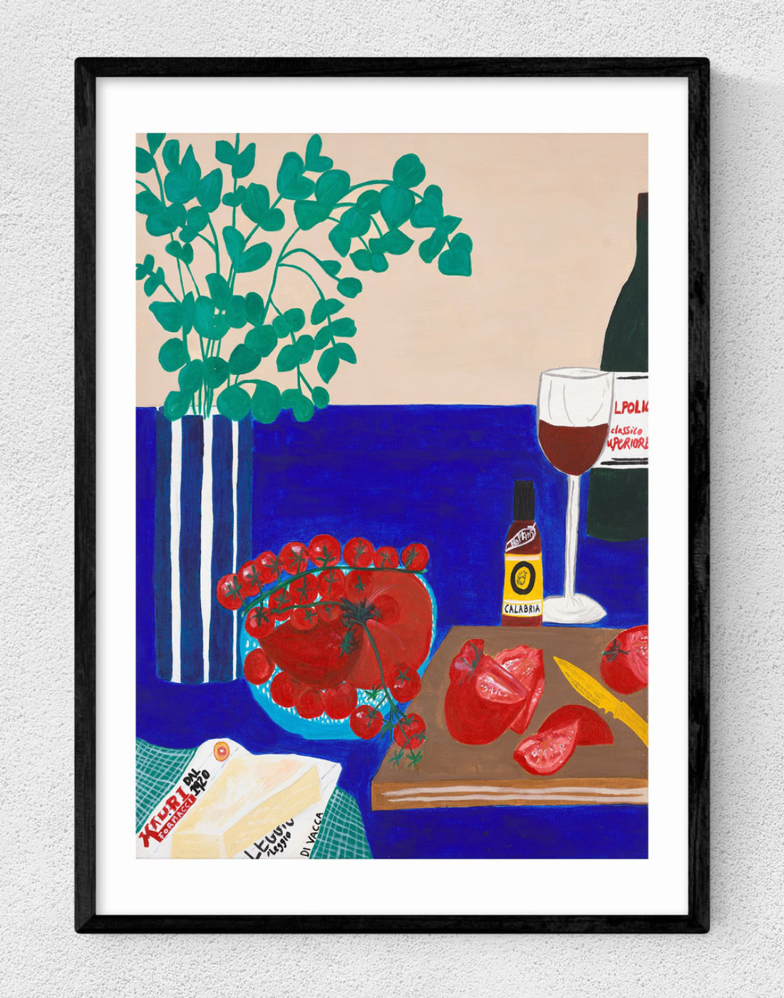 Red Wine Days A3 print by Lucy Muss