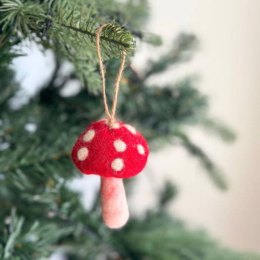 Felt Mushroom Ornament