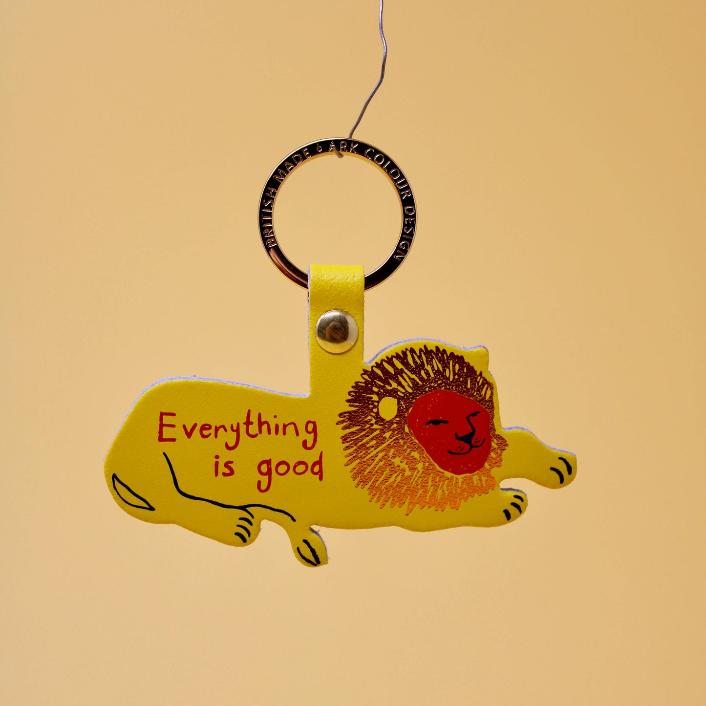 Everything is Good Lion Key Fob