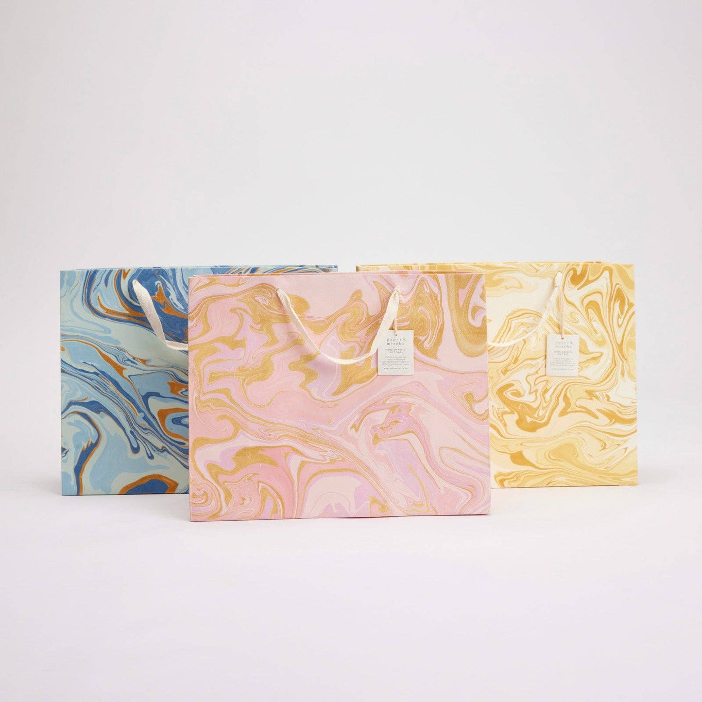 Hand Marbled Gift Bags (Large) - Celebration