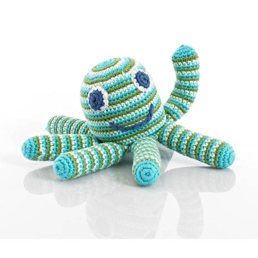 Baby Toy Octopus rattle - deep green