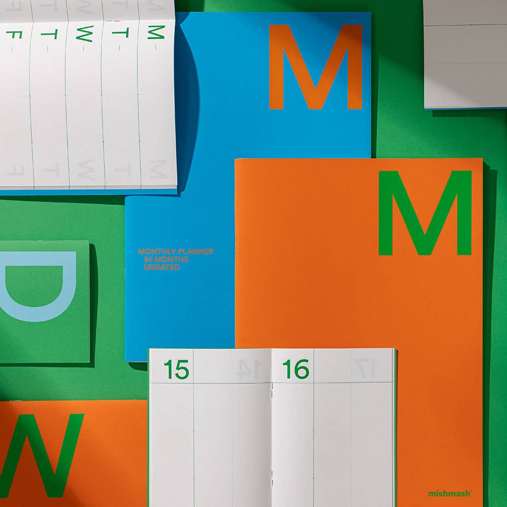 Undated Monthly Planner (in Green or Orange)